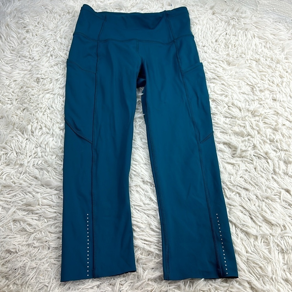 Lululemon Fast & Free Crop II *Nulux 19" Dark Uniform Blue